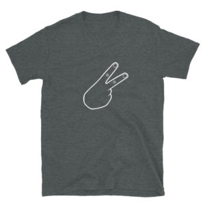 Back Hand Peace Sign White Short-Sleeve Unisex T-Shirt